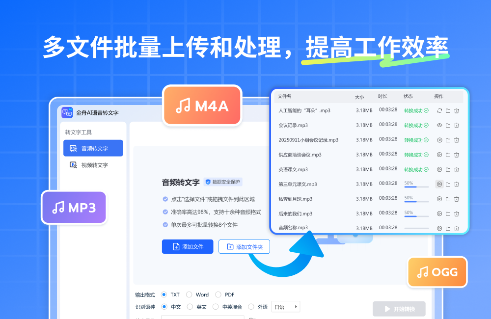 金舟AI语音转文字