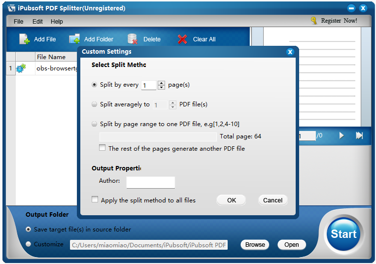 iPubsoft PDF Splitter