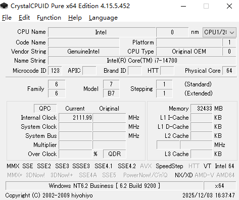 ��ⳬƵ����CrystalCPUID